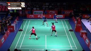 BATC 2020  Men’s Team Finals  Indonesia vs Malaysia  Gideon Sukamuljo vs ChiaSoh [upl. by Annaid]