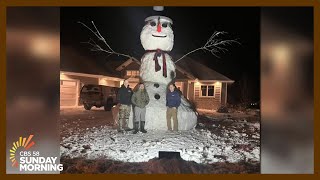 18foot snowman inspiring a Cedar Grove tradition while benefitting Wisconsins Childrens Hospital [upl. by Donaghue]