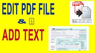 How To Edit Scanned PDF File And Add Text Easily [upl. by Ormond785]