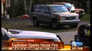 Propane Tank Explosion causes garage fire [upl. by Anceline]