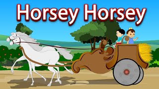 Horsey Horsey Dont You Stop  Nursery Rhyme with Lyrics  For Children [upl. by Earas8]