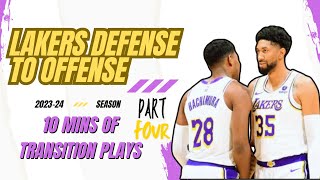 Lakers in Transition Part 4  202324 Defense to Offense Highlight Plays [upl. by Lillian549]