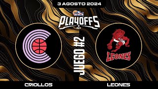 Criollos de Caguas vs Leones de Ponce  Juego 2 Semifinal  BSN2024 [upl. by Pinto]