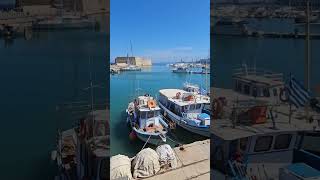 Der Hafen von Heraklion Kreta Greece 26092024 bei sehr schönen Wetter Ca 30° um 1200 Uhr [upl. by Yemiaj286]