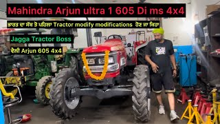 Tractor engine modified Mahindra Arjun ultra1 605 Di 4x4 Engine Turbo diesel pump setting l [upl. by Godard]