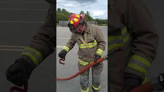 Pulling Hose with the Snagger Tool a versatile firefighters multitool firefighting firefighter [upl. by Arodnahs]