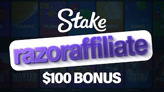 Stake Promo Code RAZORAFFILIATE up to 100 in Bonus STAKE PROMO CODE 2024 [upl. by Nosnehpets633]