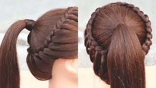 Beautiful hairstyle for collage girls  Easy braided hairstyle compilation  hair style girl [upl. by Ardel]