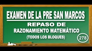 RAZONAMIENTO MATEMÁTICO DEDUCTIVO Y ORDEN DE INFORMACIÓN  DECOEXAMEN PRE SAN MARCOSCEPREUNMSM [upl. by Hanala]