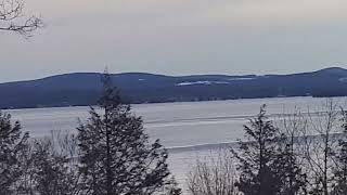 Skim Ice on Lake Winnipesaukee Monday January 22nd 2024 [upl. by Nesahc]