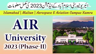 Air University Islamabad Admissions 2023  AU Islamabad Undergraduate Admissions Phase2 [upl. by Namzzaj]