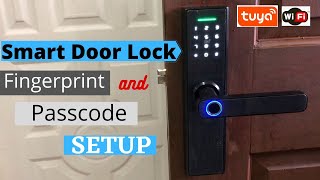 Tuya Smart Door Lock Fingerprint and Passcode Setup [upl. by Labina]