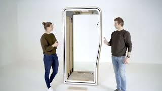 Transform Your Open Office with BuzziNest Acoustic Phone Booth How to installation video [upl. by Foskett780]