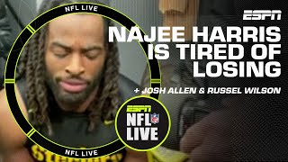 Najee is TIRED of LOSING 😒 how long is this gonna last  Josh Allen amp more  NFL Live [upl. by Annawek]