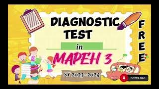 Diagnostic Test PreTest for SY 20232024  Grade 3  MAPEH  its me Carmyy [upl. by Bergwall]