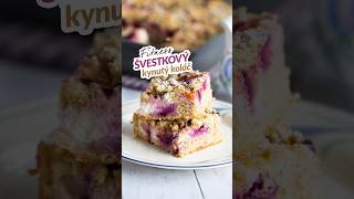 Zdravý kynutý švestkový koláč s tvarohem  recept 👉 wwwbajolafitcz [upl. by Adelle870]