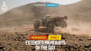 Extended highlights of Stage 3 presented by Aramco  Dakar2024 [upl. by Acinoryt]