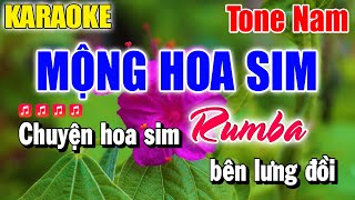 Karaoke Mộng Hoa Sim Rumba Tone Nam  Karaoke Thanh Duy [upl. by Eskill]