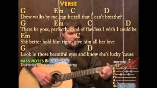 Teardrops on My Guitar Taylor Swift Fingerstyle Guitar Cover with Chords Lyrics on Screen [upl. by Arrec]