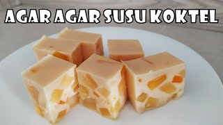 AgarAgar Susu Koktel Mudah Guna 5 BAHAN JE  5 Ingredients Milk Cocktail Pudding [upl. by Dong]