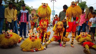 Jagtial pedda Puli ⚡💀💥 peddapuli polasara jagtiallive today dangerous tower circle krishna [upl. by Maitilde979]