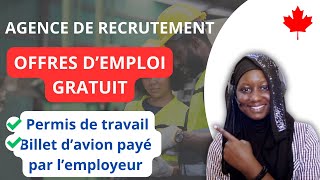 🚨🇨🇦ALERTE OFFRES DEMPLOIS ET PRISE EN CHARGE PAR LEMPLOYEUR AVEC OU SANS DIPLÔMES  CANADA [upl. by Enelyaj267]