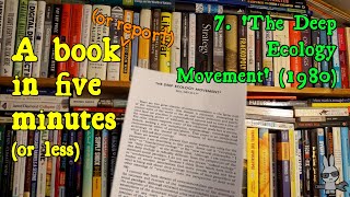 ‘The Deep Ecology Movement’ Bill Devall 1980 – A Book in Five Minutes No7 [upl. by Griffin]