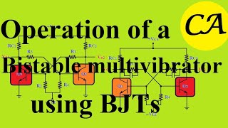 Operation of a Bistable multivibrator using BJT [upl. by Hen435]