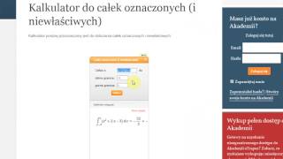 Kalkulator do całek oznaczonych i niewłaściwych eTrapez [upl. by Erving]