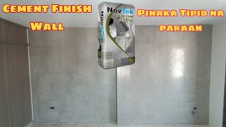 Cement Finish wall Using NOVTEK Skim coat Gray pinaka TIPID na paraan👍 [upl. by Keriann]