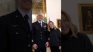 Felice di aver accolto oggi a Palazzo Chigi il Colonnello dell’Aeronautica Militare Walter Villadei [upl. by Anewor602]