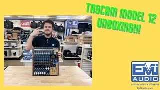 Tascam Model 12 unboxing at EMI Audio [upl. by Airotcivairam]