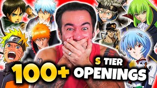 Rapper Reacts to 100 ANIME OPENINGS S TIER ONLY [upl. by Anrat]