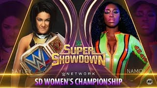 Bayley Vs Naomi WWE Smackdown Womens Championship  Super Showdown 2020 [upl. by Arbuckle]