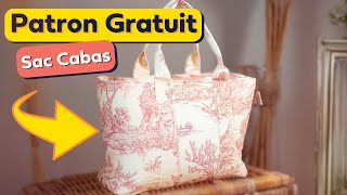 Tuto couture débutant  Sac Cabas Libellule  PATRON GRATUIT [upl. by Lael629]