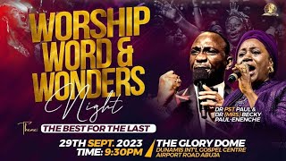 SEPTEMBER 2023 WORSHIP WORD AND WONDERS NIGHT 29092023 [upl. by Aillemac]