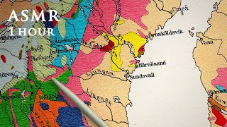 ASMR 1 Hour Multicolor Geology Map Ramble [upl. by Euseibbob]