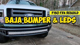 13 F150 FX4 New DV8 bumper and LEDs  Ep 10 [upl. by Munford]