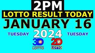 2pm Lotto Result Today January 16 2024 Tuesday [upl. by Tirzah759]