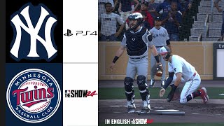 IN ENGLISH  FULL GAME  NEW YORK YANKEES  MINNESOTA TWINS  MLB THE SHOW 24 [upl. by Isaacson]