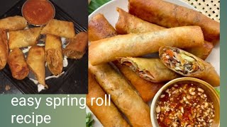 kya aapane yah TRAI Kiya beginner bhi banaa Lenge Itna easy spring roll recipe like subscribe [upl. by Latimore]