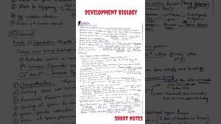 Developmental biology CSIR NET  Complete Short Notes  Developmental biology bsc 3rd year [upl. by Rehctelf]