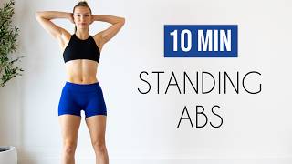 10 min STANDING ABS Workout No Equipment No Repeats [upl. by Vernen441]