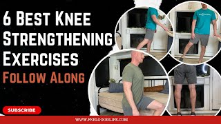 6 Best Knee Strengthening Exercises Follow Along [upl. by Nitsed]