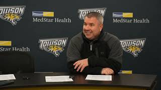 Full Press Conference Following Towson Mens Basketballs Victory Over Arcadia [upl. by Annahs]