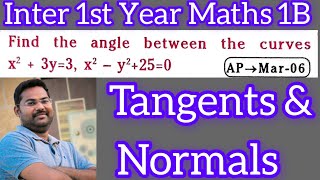 Tangents and Normals in Inter 1st Year Maths 1Bmaths naresh eclass [upl. by Follansbee833]