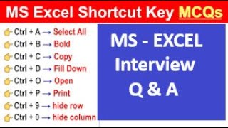 Excel Shortcuts💥 Excel WFM Interview Q amp A  MSExcel [upl. by Anisamoht]