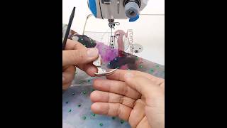 طريقة خياطة قماش بيها شذر بدون كسر الابرة  sew a patterned fabric without breaking the needle [upl. by Eruot134]