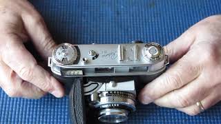 Kodak Retina IIIC with a stuck film advance lever [upl. by Lelah199]