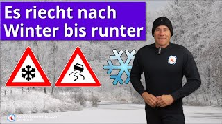 Winterwetter bis ins Flachland  Frost und Schnee aus Nordosten [upl. by Nyledam71]